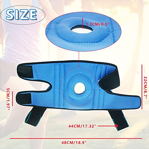 LAVAED Knee Brace with Side Stabilizers for Knee Pain, Adjustable Non Slip Open-Patella Compression Wrap Knee Support with Patella Gel Pads, for Man and Woman Sports Workout Gym Running Basketball - style: Regular Size (13.7"~19.6")