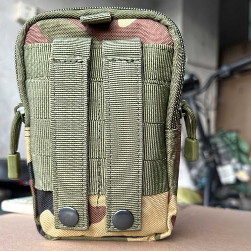 Tactical Molle Pouch, Universal EDC Waist Bag Pouches, Outdoor Belt Bags Gear Tool Gadget Pocket with Cell Phone Holster (Jungle Camo) - color: Camo Green