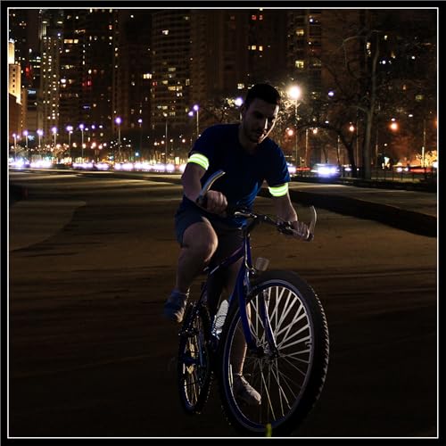 8pcs Reflective Bands for Arm Reflective Armbands High Visibility Night Cycling Riding Reflector Tape Straps Bracelet Green Durable Material