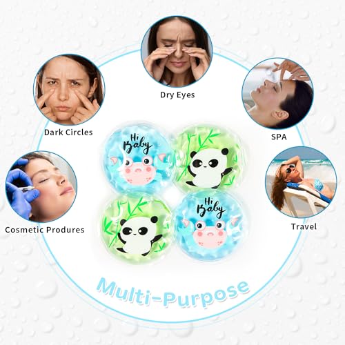 Hot and Cold Eye Pads, Reusable Eye Patches - color: Crabs+pandas