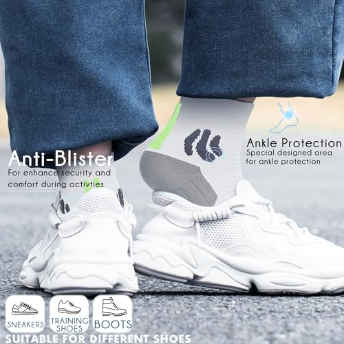 BRISIRA Coolmax Bamboo Viscose Kids Compression Socks for Youth Boys Girls - color: White-3pack, size: Medium