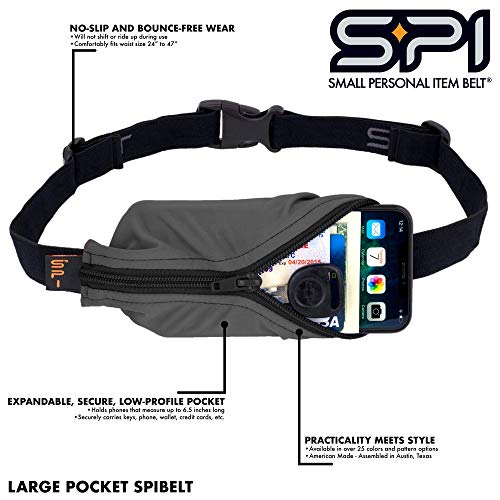 SPIbelt Running Belt Original Monochromatic PRO for Women Men, Phone Holder for Running, Running Fanny Pack, Holder for Phone, Running Waist Pack, Adjustable Waist, [Fits All Phones]. Toasted Sesame