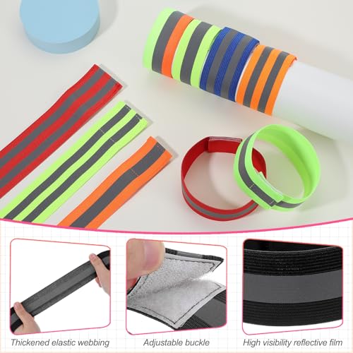 PATIKIL Reflective Bands for Wrist Arm Ankle Leg High Visibility Band - color: Black