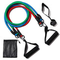 Resistance Bands with Handles, Exercise Bands with Handles, Door Anchor - color: 3-in-1 Band-90lbs