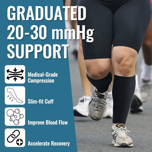 Yxmeiguo Compression Sleeves For Calves Women - color: Black, size: Large