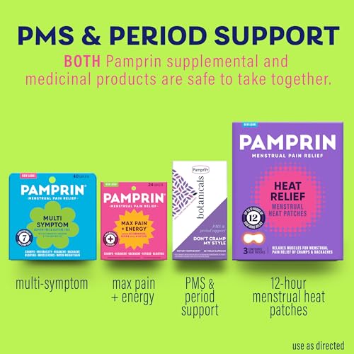 Pamprin Multi-Symptom Formula, with Acetaminophen, Menstrual Period Symptoms Relief including Cramps, Pain, Bloating, and Irritability 40 Caplets - style: Multi-symptom