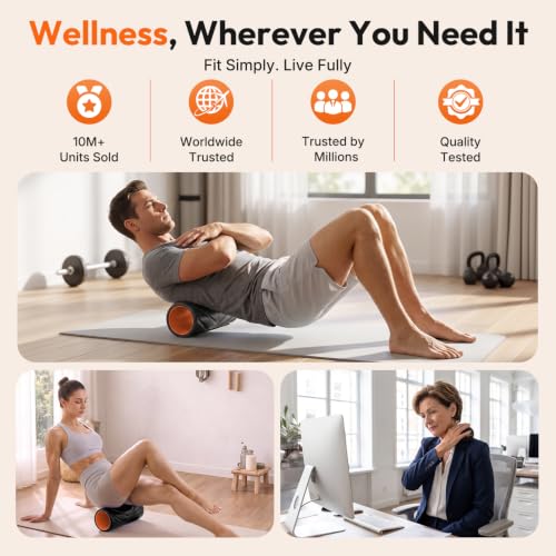 Sportneer 4 in 1 Pilates Foam Roller Muscle Relax Kit - color: Black