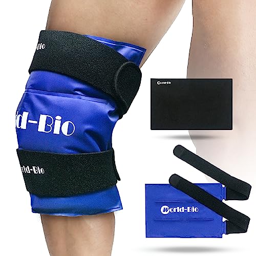 Lagre Knee Ice Packs for Injuries Reusable, Gel Ice Pack for Knee Pain Relief, Sports Injuries, Swelling, Bruises, Hot Cold Gel Pack Compress Therapy for Arthritis, Muscle Aches,Replacement Surgery