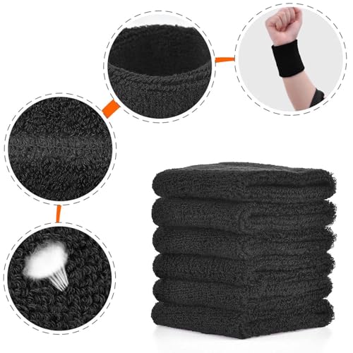 WILLBOND Wrist Sweatbands - color: Black