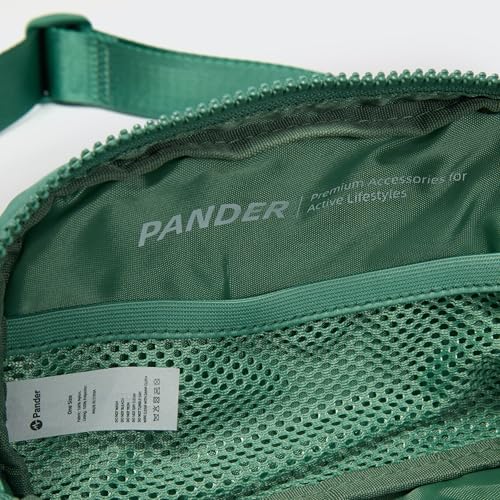 Pander Nylon Fanny Pack for Women, Two-Way Zipper Crossbody Bag - color: Eucalyptus Green