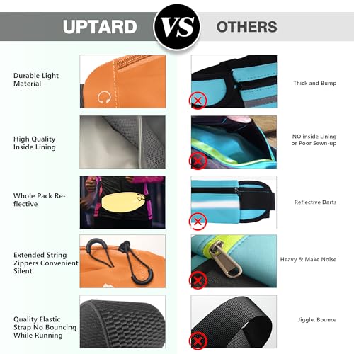 Reflective Running Pack - Fanny Waist Bag for Women & Men (Orange) - color: orange
