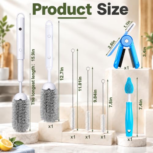 XANGNIER Water Bottle Cleaner Brush Set for Owala 64 oz Water Bottle,6 Pcs - size: 6 pack