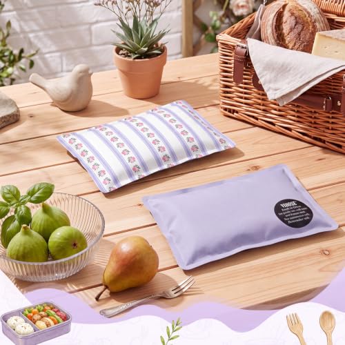 VIHOSE 2 Pcs Ice Packs for Lunch Box Bag - color: Purple, style: Primrose