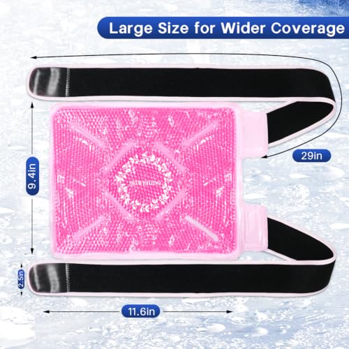 Knee Ice Pack Wrap for Pain Relief, Reusable Gel Cold Compress Therapy Pink - color: Pink-1 Pack