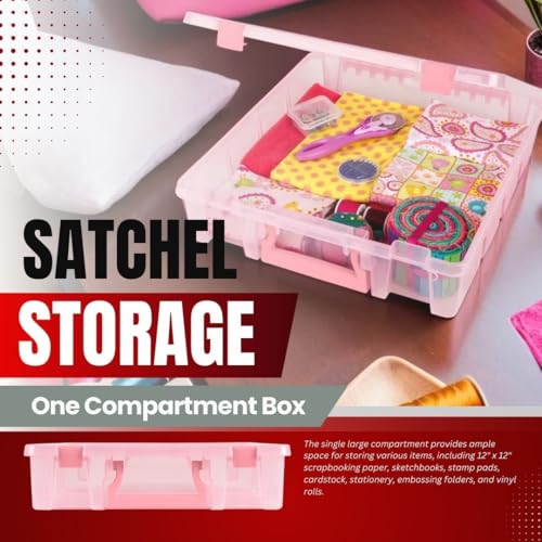 ArtBin Super Satchel 1-Compartment Craft Storage Box, Aqua - color: Blush