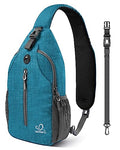 WATERFLY Crossbody Sling Backpack Sling Bag Travel Hiking Daypack - color: Peacock Blue(other Style)