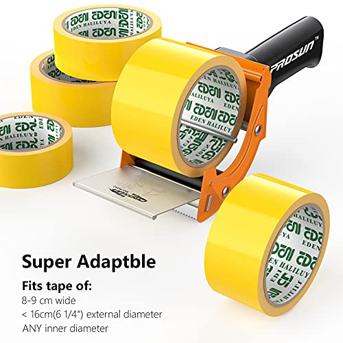 Fast Reload 3 Inch Wide Large Tape Gun Dispenser Packing Packaging Sealing Cutter (TG04-ORG)