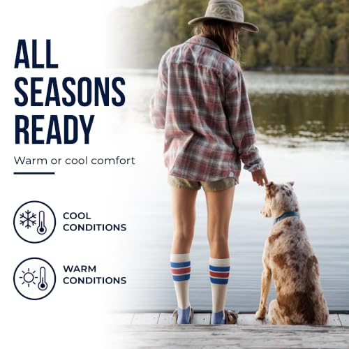 CloudLine - Merino Wool Graduated Compression Socks for Men and Women - Ultralight, Moisture Wicking, Made in USA - 1 Pair - color: White, size: Large