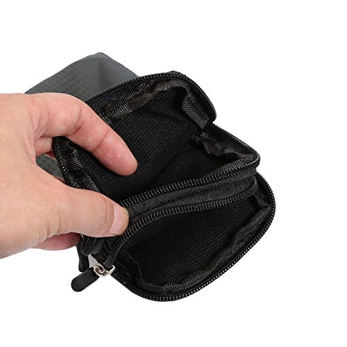 Vertical Phone Belt Purse, Cellphone Shoulder Bag Mens, 6.9 Inch Mobile Phone Holster Waterproof Cellphone Pouch Neck Wallet Mini Crossbody Bag Outdoor Passport Packet with Carabiner and Belt Loop - color: Dark Gray 6.9 Inch (10*18*3.5 CM)