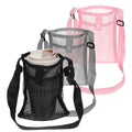 3 Pack Water Bottle Holder with Strap Bottles Mesh Water Bottle Holder with Strap Adjustable Carrier Lightweight Carrier for Hiking, Travel, Cycling, Gym, Running