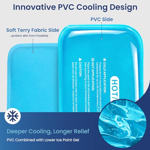 REVIX Ice Packs for Injuries Reusable, 2 Pack Hot & Cold Gel Packs, Large - color: Blue, size: Large 12 x 6 Inch