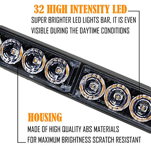 2 in 1 Emergency Strobe Traffic Advisor Light Bar 21 Flash Patterns - color: Blue/White