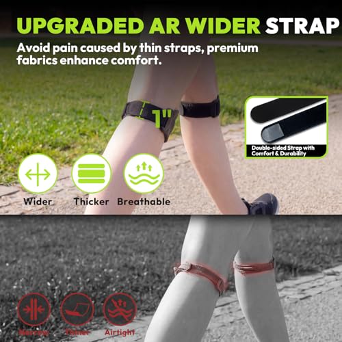 HANDBODE Patellar Tendon Support Strap, Knee Brace for Men & Women, 2 Pack