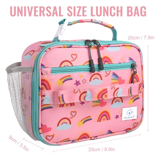 Genteen Kids Insulated Lunch Box for Boys Girls,Back to School,Office - color: P-1pk Rainbow
