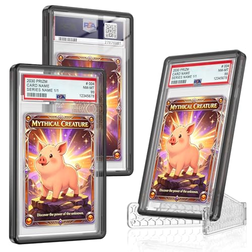 For PSA Graded Card Slab Protector Case Black - color: Black