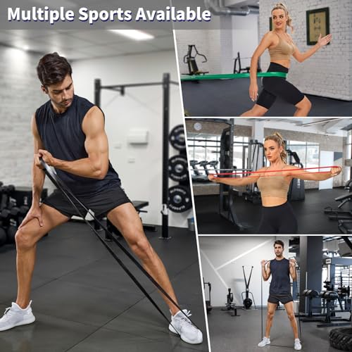 Pull Up Assistance Bands Set, Long Resistance Bands for Working Out - color: 5 LBS - 90 LBS