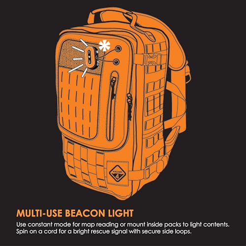 HAZARD 4 Beacon Light Kit-A - LED Core - Rechargeable Wireless Strobe Device - Amber Warning Light - Battery Powered - Includes Hook Mount, Loop Cover, Charge Cable - style: Kit - a