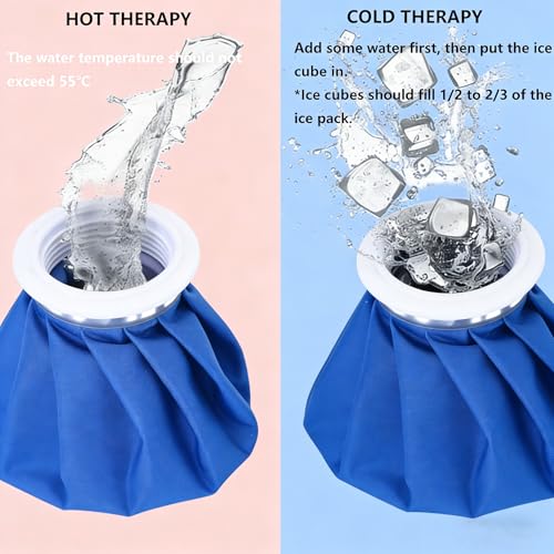 Reusable Ice Bag Hot & Cold Therapy Ice Pack for Injuries Sport Pain Relief - color: Dark Blue