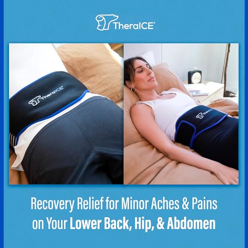 TheraICE Ice Pack Back Brace for Lower Back Pain, Hot or Cold Therapy Back Pain Relief Products for Lower Lumbar, Sciatic Nerve, Herniated Disc (2 Pack) - style: 2 Pack