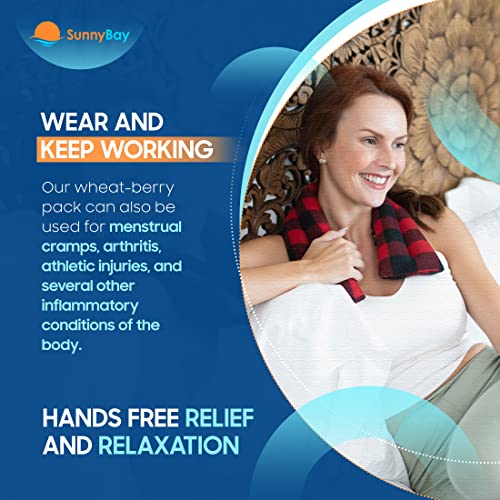 SunnyBay Microwavable Heating Pad, Neck and Shoulder Wrap, 26 inch, Buffalo - color: Buffalo