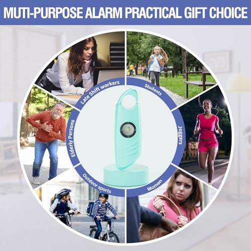 Safe Sound Personal Alarm, 2 Pack 140db Siren, Strobe Light Key Chain, Safety Devices for Women, Men, Children, Elderly