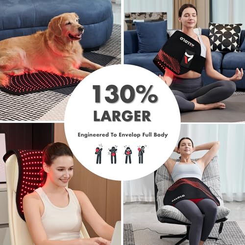 ALLOLO Red Light Therapy for Body, 3 in 1 LEDs Red Light Therapy Belt - size: 27.6"*13.9"