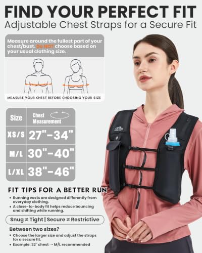 Zelvot Running Vest for Women Men, Touchscreen Phone Pocket - color: Reflective Black, size: Medium-Large