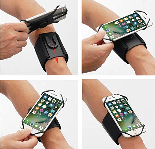 360°Rotatable Sport Running Forearm Armband Wrist Band Cell Phone Holder Case for iPhone 14 13, Samsung Galaxy A13 A12 A22 A32 A51, A42 5G, S22 Ultra, S21 Ultra, S21 FE, S22 Plus, A02S A03S A04S, S20