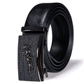 Dubulle Ratchet Belt for Men Leather Adjustable Designer Fashion Buckle - color: Night/Black, size: Adjustable Fit 35" to 45" Waist