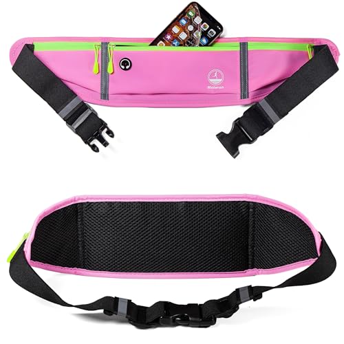 Running Belt Slim Fanny Pack Jogging Pouch Phone Holder Waist Pack - Pink - color: E Pink