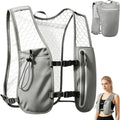 5L Lightweight Running Hydration Vest, Adjustable Reflective Pack for Trail, Cycling, Hiking, Marathon, Men and Women - color: gray