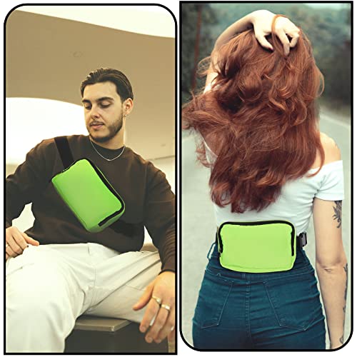Amazerbst Belt Bag, Fanny Pack, Everywhere Belt Bag,40 Inch Adjustable Strap, for Women and Men,Waterproof - color: Green