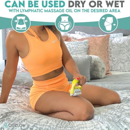 MyoRelease Lymphatic Drainage Massager - Yellow - Handheld Massage Roller - color: Yellow