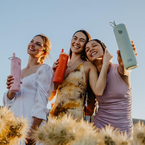 BOTTLE BOTTLE Insulated Water Bottle 24oz with Straw Lid and Handle Sports - color: Flower Frenzy