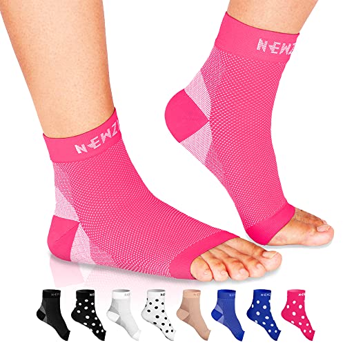 NEWZILL Plantar Fasciitis Socks Arch Support Foot Care Compression Sleeve - color: Pink, size: XX-Large