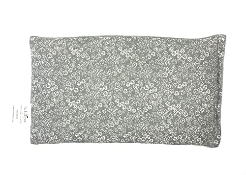 SacksyThyme Microwave Heating Pad for Cramps, Back, Neck, Shoulders, Leg Pain - Reusable Heat Pack, Hot Moist Microwavable Therapy Pack - Unscented Flaxseed Hot Compress Made in USA (Size: 12" x 7") - size: 12" x 7"