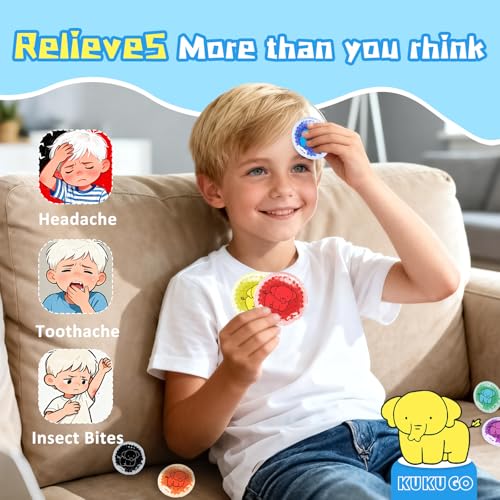 10Pack Kids Ice Packs for Injuries - Reusable Small Gel Ice Packs for Teething Pain Relief, Baby Fever Reduction, Bumps & Bruises - Flexible Cold Compress for First Aid Kit