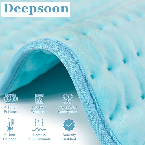Heating Pad,Electric Heating Pad,Heating Pad for Back (LightBlue, 33"x17") - color: Babyblue, size: 33x17 Inch