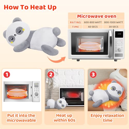 Mewaii Microwavable Stuffed Animal Panda Plush, for Period Cramps, 10in - style: Panda