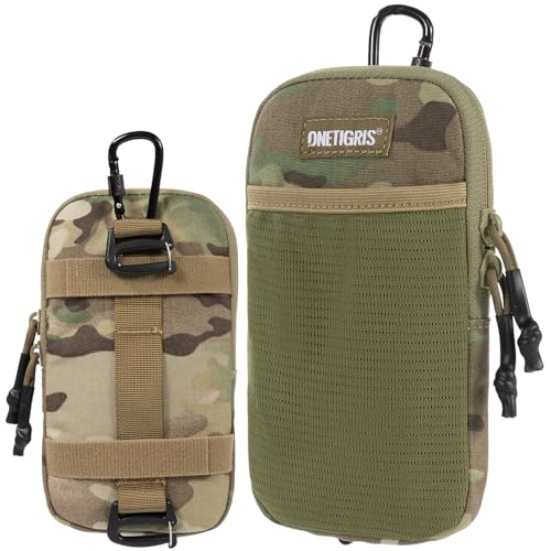 ONETIGRIS Backpack Strap Pouch, MOLLE Phone Holster for Backpack & Belt - color: Camocolor
